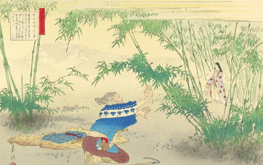 Taketori monogatari el cuento del cortador de bambú. 